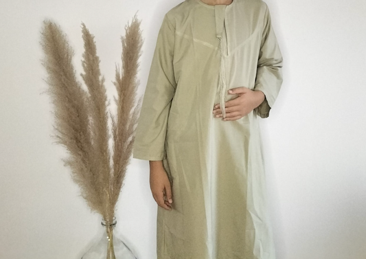 Qamis Vert Simple Enfant