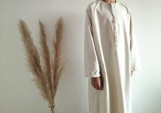 Qamis Beige Simple Enfant