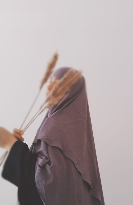 Khimar Violet 2 voiles