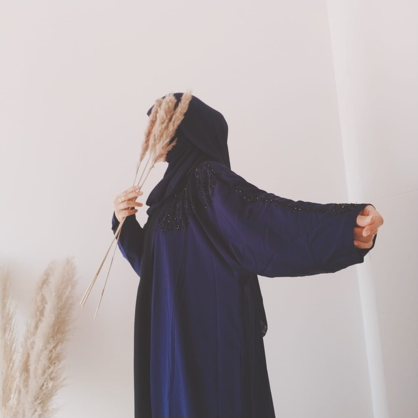 Abaya Bleu Foncé Longue