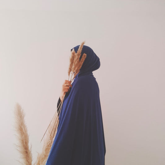 Hijab Jersey Luxueux Bleu
