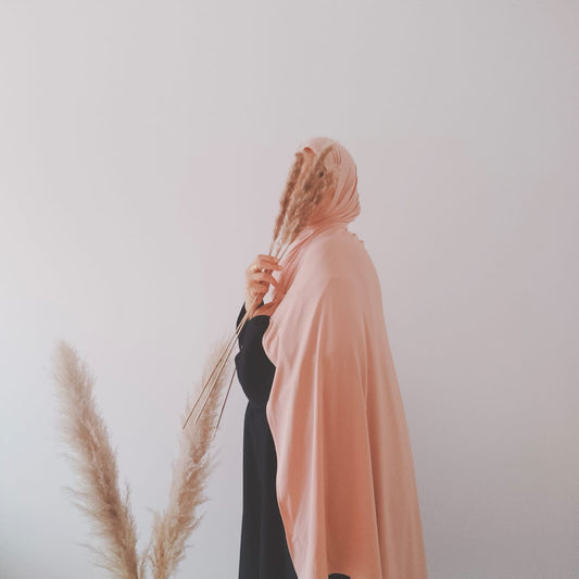 Hijab Jersey Luxueux Rose Clair