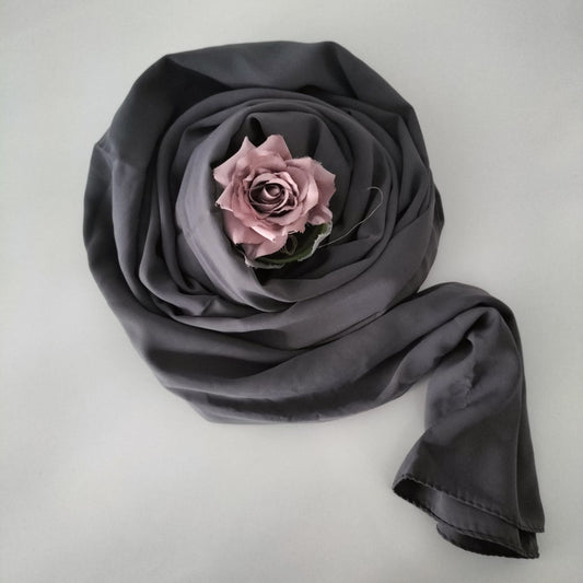 Hijab Soie de Médine Gris Foncé