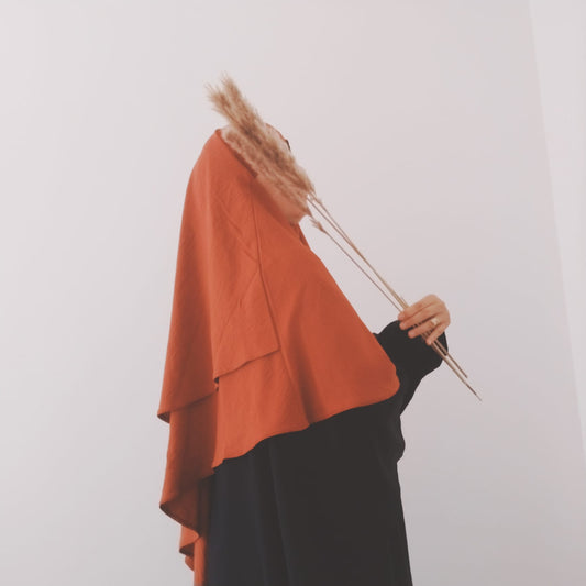 Khimar 2 Voiles Orange
